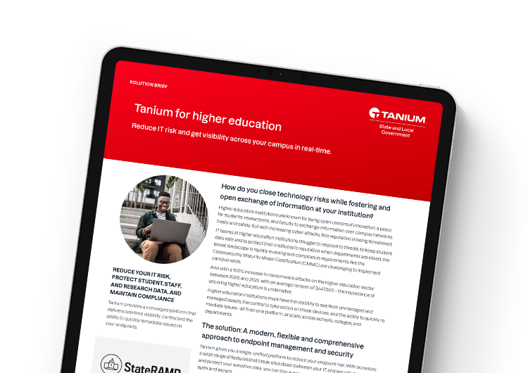 Mobile featured image: Tanium for Higher Education solution brief