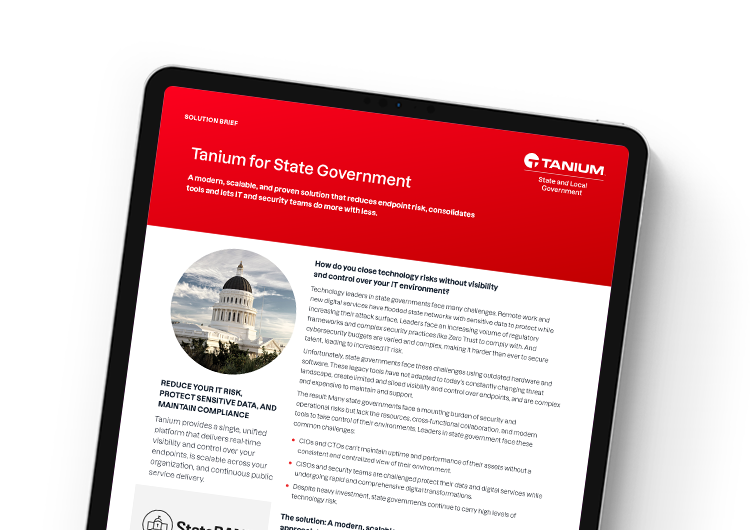 Mobile featured image: Tanium for State Government solution brief
