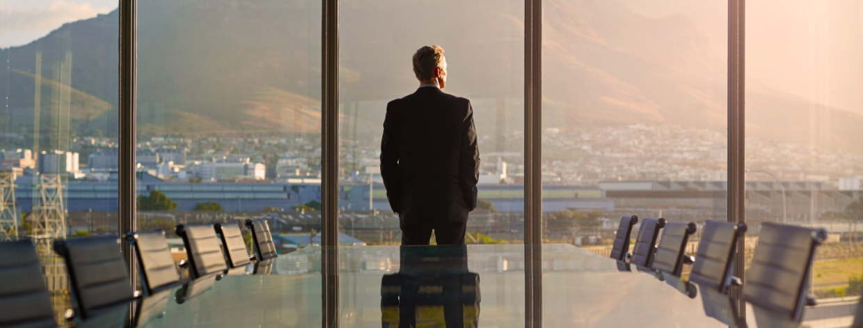 Businessman in conference room