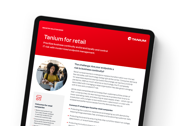 Mobile featured image: Tanium for retail industry brief