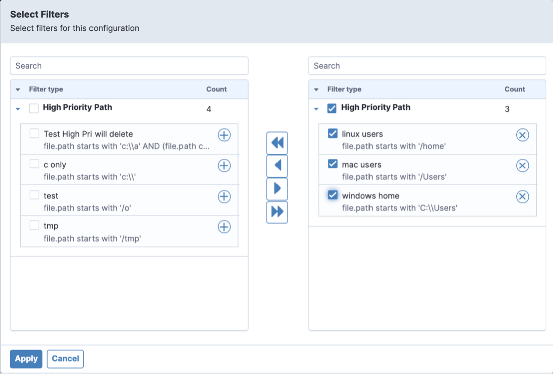 Image of Threat Response showing high priority paths